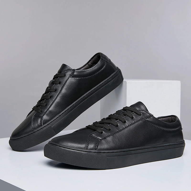 Outdoor Walking Style Sneakers PU Leather OEM Men Custom Casual Shoes