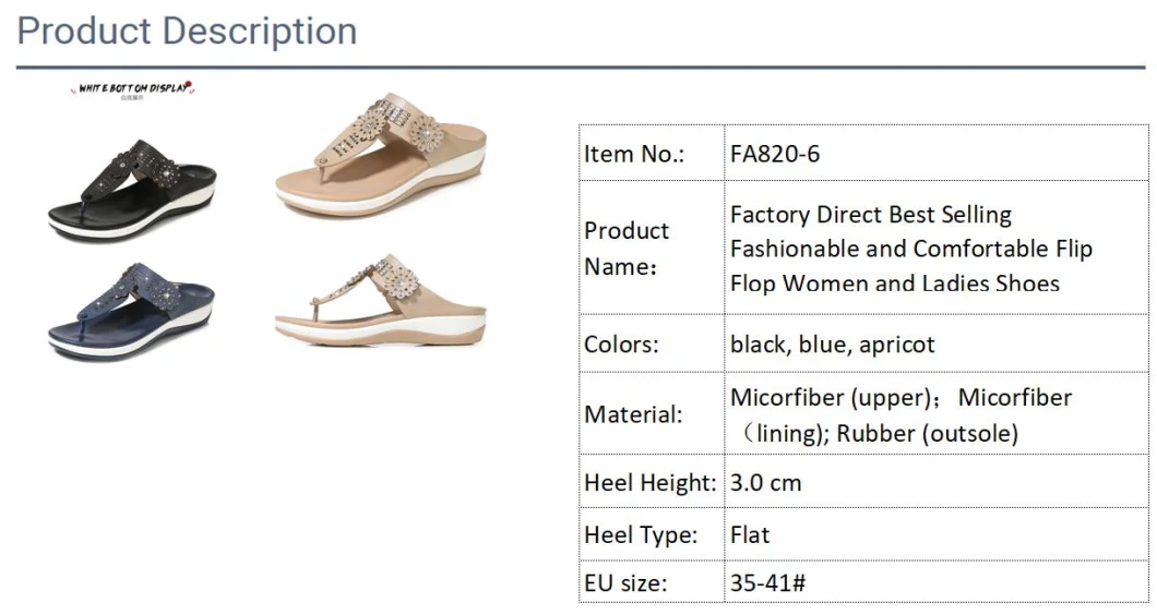 Factory Direct Best Selling Fashionable and Comfortable Flip Flop Women and Ladies Shoes
