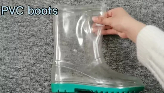 Plastic Rain Boots PVC Women Cheap Working Outdoor Footwear Shoes