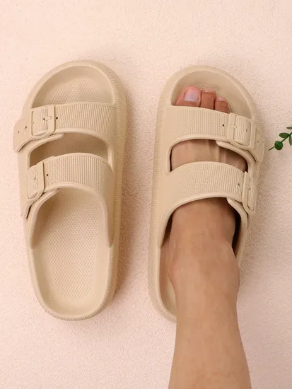 Home Slippers Casual Platform Custom Soft Sandal Pillow Slides Cloud Slides