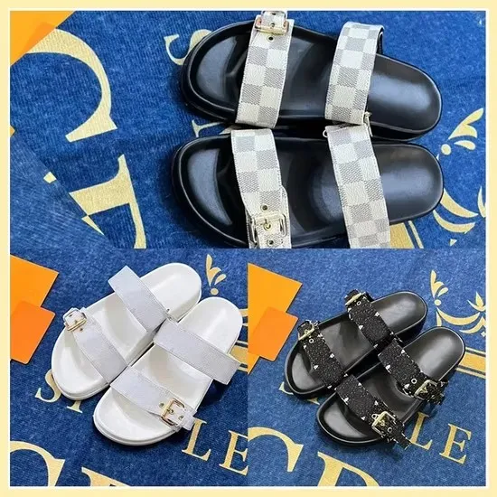 Slippers Sandals Loafers Bom Dia Flat Comfort Mule Casual Style Street Leather Footbed Designer Mens Womens Shoes 
