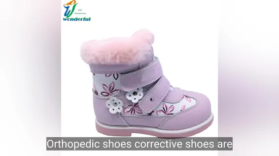 Chinese Podiatrist Recommended Purple Flat Foot Correction Knee Ankle Orthosis Factory Price Danny Shoes Winter Warm Non
