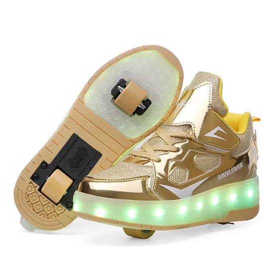 Hot Selling Double Wheels for Girls Boys Kick Roller Shoes for Wholesales 