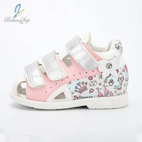 Close Toe Orthopedic Shoe Sandal for Girl Flat Feet 